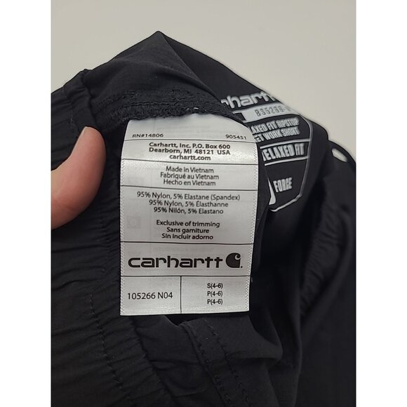 Carhartt Shorts Women's Size Small New with Tags Black Force Relaxed Fit Ripstop - Picture 6 of 6